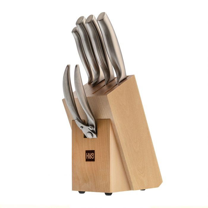 Набор кухонных ножей на подставке HuoHou 6-Piece Stainless Steel Kitchen Knife Set
