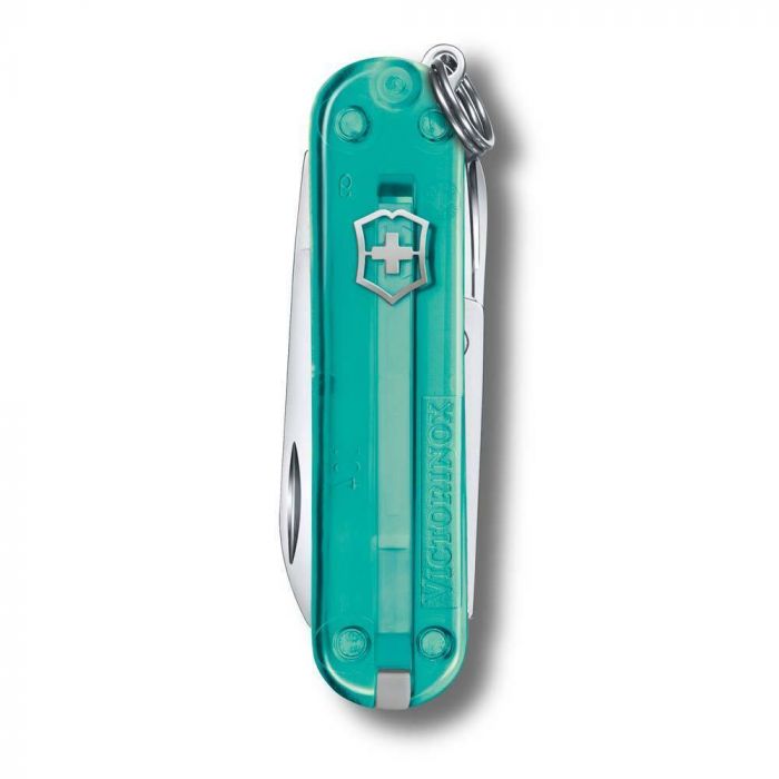 Нож Victorinox Classic SD Colors, Tropical Surf (0.6223.T24G) бирюзовый полупрозрачный, 7 функций 58мм