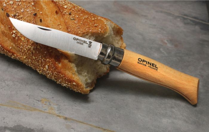 Складной Нож Opinel Stainless steel №8, нержавеющая сталь Sandvik 12C27, бук, 123080