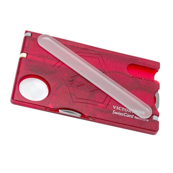 Швейцарская карта Victorinox SwissCard Nailcare, сталь X50CrMoV15, красный