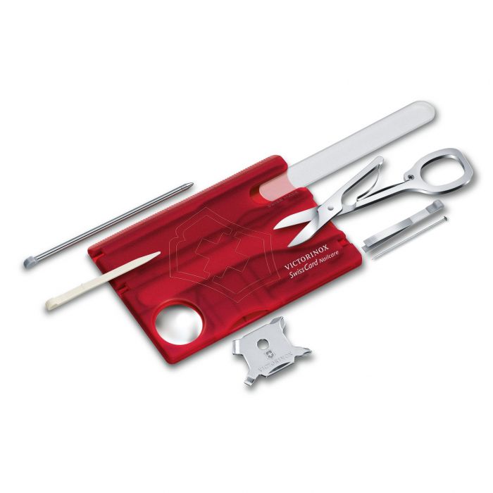 Швейцарская карта Victorinox SwissCard Nailcare, сталь X50CrMoV15, красный